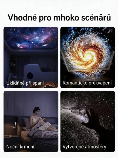 ✨Kouzelná Hvězdná Obloha na Dosah – Oblíbená Projektorová Noční Lampička do Ložnice i Auta