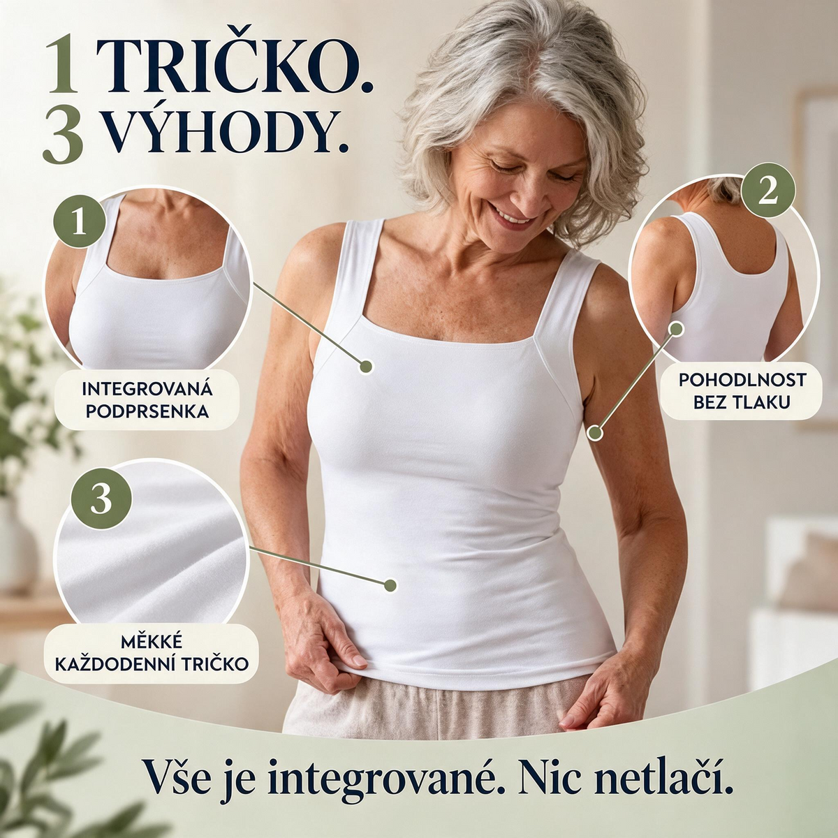 Top 3 v 1 – Top, které nahradí vaši podprsenku | Pohodlné podpůrné top s integrovanou podprsenkou