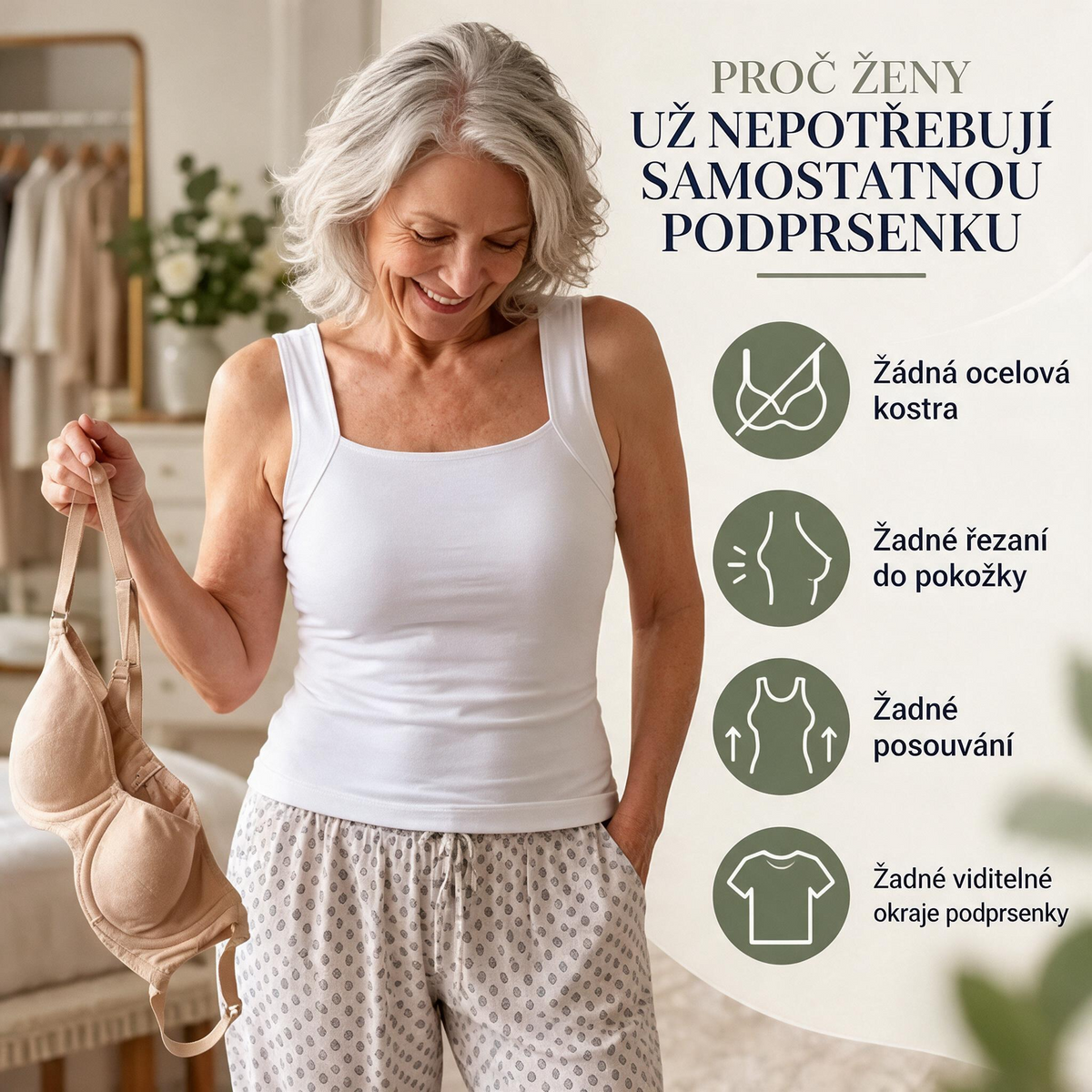 Top 3 v 1 – Top, které nahradí vaši podprsenku | Pohodlné podpůrné top s integrovanou podprsenkou