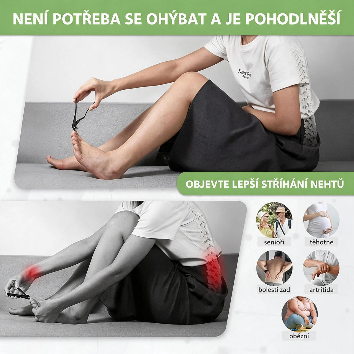 Ergonomické kleštičky na nehty pro seniory – Snadné a přesné stříhání bez námahy