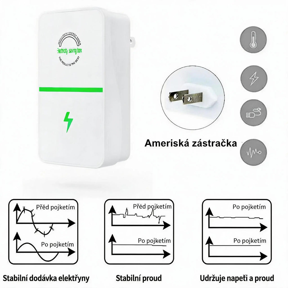 Úsporný přístroj do zásuvky – snižte náklady na elektřinu snadno a bez složité instalace!