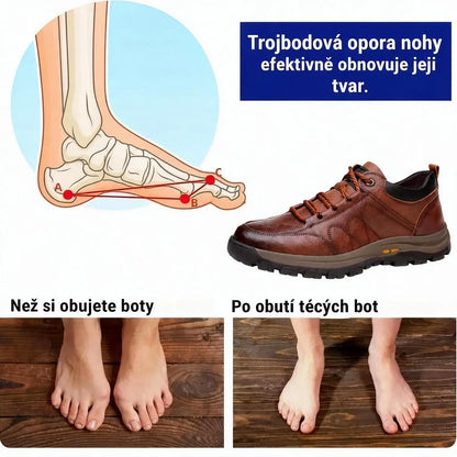 ⏰ Sleva 60 % pouze dnes – nenechte si ujít tuto nabídku! 🐂 Voděodolné a protiskluzové 🦶 pánské ortopedické boty z hovězí kůže, které zmírňují bolest nohou
