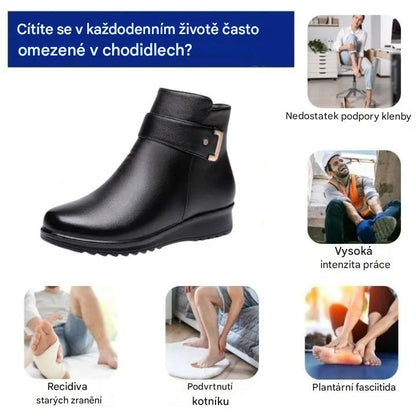 [🎉 Exkluzivně pro členy ]Měkké a pohodlné dámské boty vyrobené z pravé vlny a prémiové kůže (podpora klenby - usnadňuje chůzi)🔥🔥